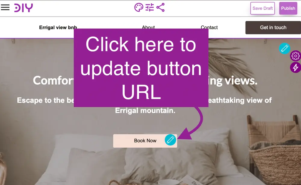How to update a page button 
