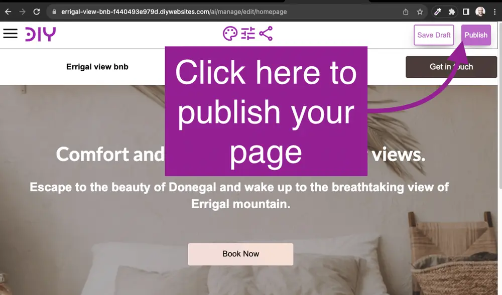 How to publish your page 