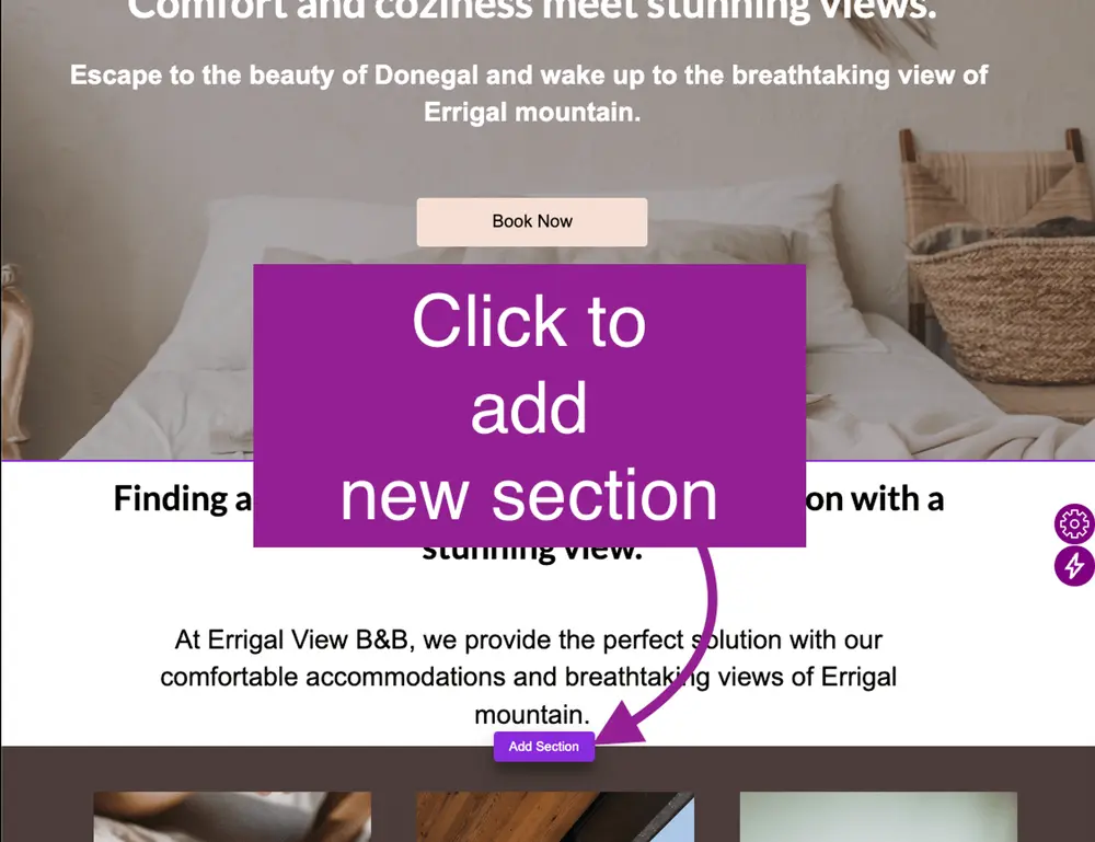 Working with page sections